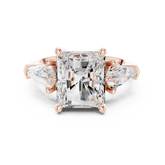 Three Stone Ring with side Kite Stone